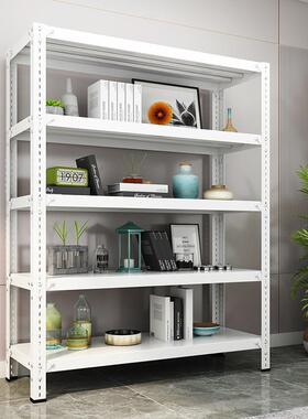 用落地置物架多展层收纳示架客厅架书家用落地角钢货架家储物FEB