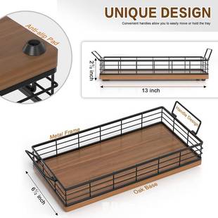 木质架收面纳台浴收纳整理室用房品整理架带把手铁艺置物篮厨实木