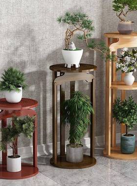 室内花架客新厅旁台电视柜落地中式花实64160木摆件置物架绿萝花