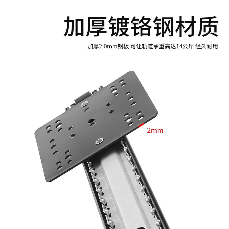 隐藏橱柜上翻门轨道WCS配件书柜平回移叠伸缩内藏折旋合页门导轨