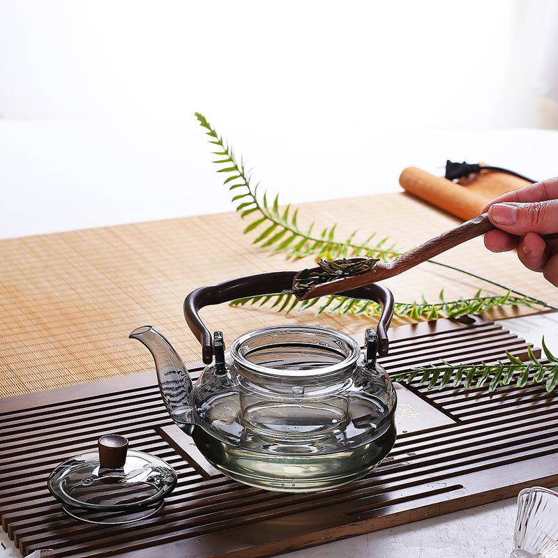 高温玻璃茶壶蒸耐煮耐一体泡茶器加大厚款热围炉煮茶壶A9641容量