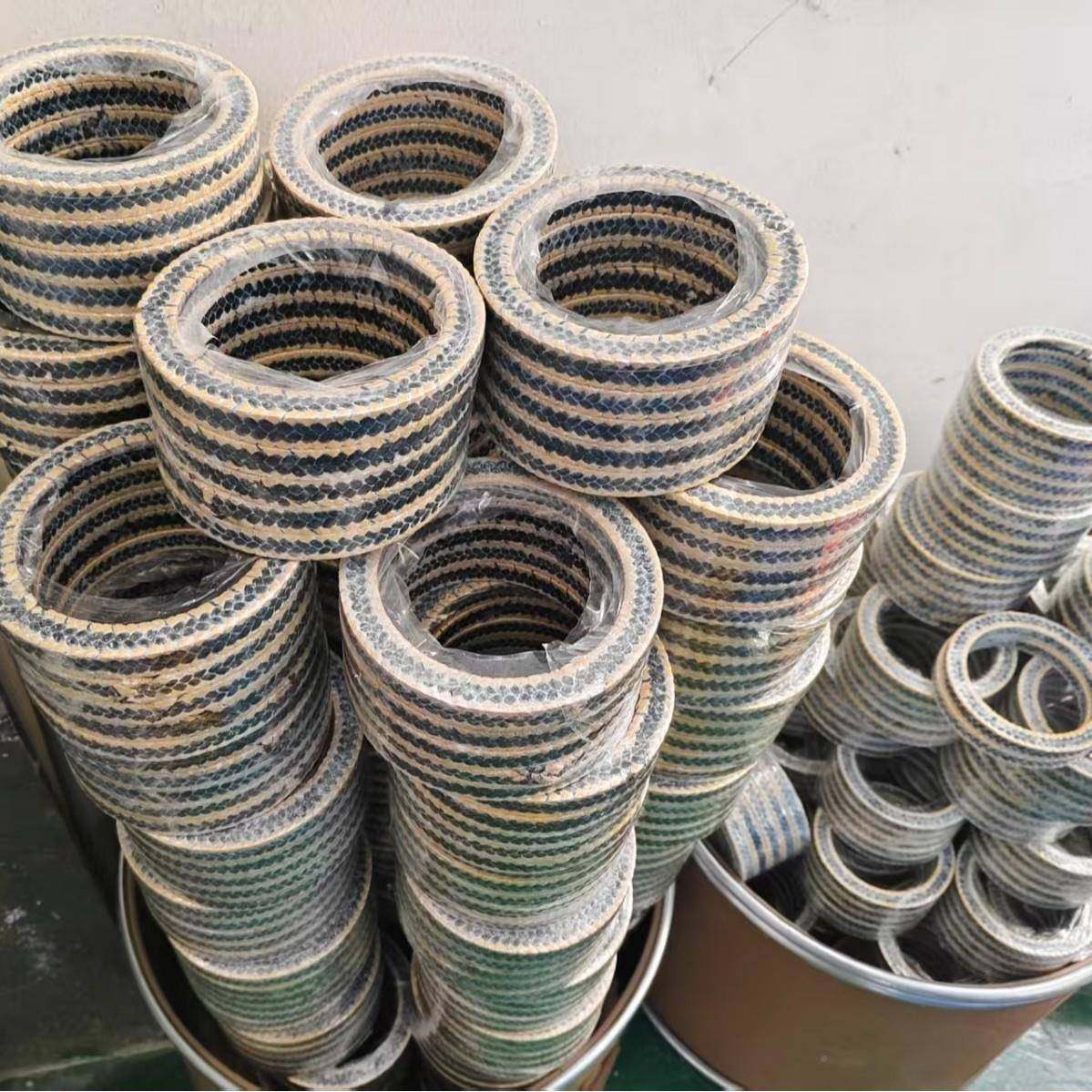 芳纤维密封盘根炭环石纶442墨阀耐磨耐高温四氟碳素高混编门盘根