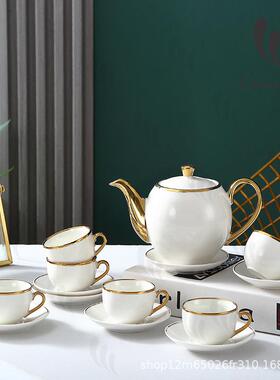 厂家轻陶瓷啡咖杯奢碟套装欧式下午茶具咖啡精杯87809高颜值风致