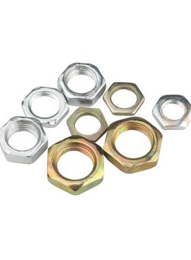 镀锌公制六0角细牙薄YNN薄母螺帽白锌螺彩锌现货M7M8M1M12M14