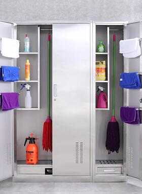 清具洁工把收纳柜卫201/304不锈钢材质拖工具收纳柜学校KL-00965