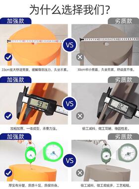 塑料凳凳子家用大现人结实耐用厚风车可叠放加厚板凳18547XFD椅子