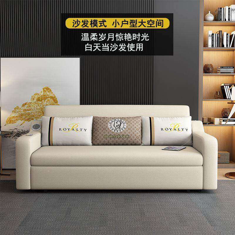 沙发床用可折叠985物客厅小户型网红双人懒人多功能可拆洗两其储