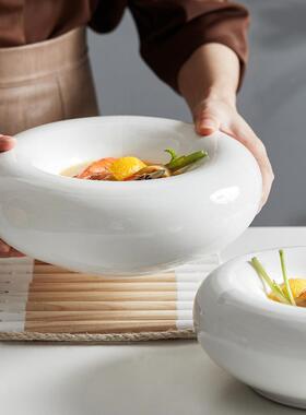 新款意境菜餐具温菜性盘创酒店陶57876瓷个保餐厅用北欧欧式摆意