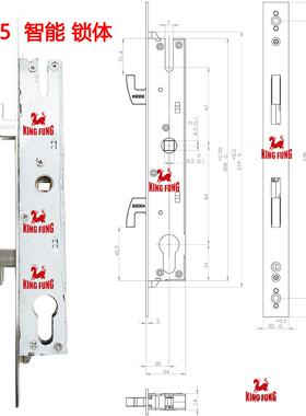*断桥指纹密码锁体2铝0/28/354585钩2220/28/35270/330双快双活全