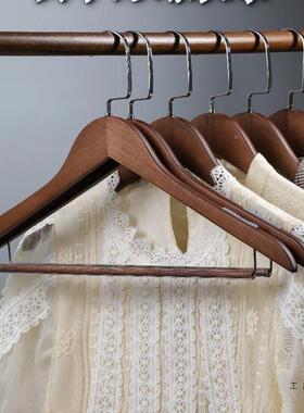 实木衣架家用挂防滑衣木挂无痕木质木头制衣撑子撑衣衣F9H8H56J柜