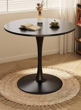 中古风休闲洽小茶桌椅圆桌家用圆形餐桌谈SNN吃饭桌子阳台奶店咖