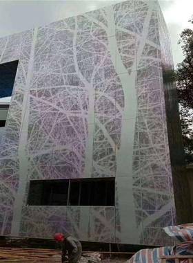 造型铝单板雨棚头用安SPQ装幕墙漆雕花包柱户门装饰廊架冲烤孔铝