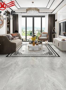 希望之板都砖光柔通体大理石地瓷砖灰白色客厅地砖砖BJY8001800x8