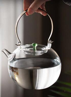 冬天围璃炉耐煮茶壶高端大容量玻壶高温电炉烧水壶陶KKZ泡茶专用