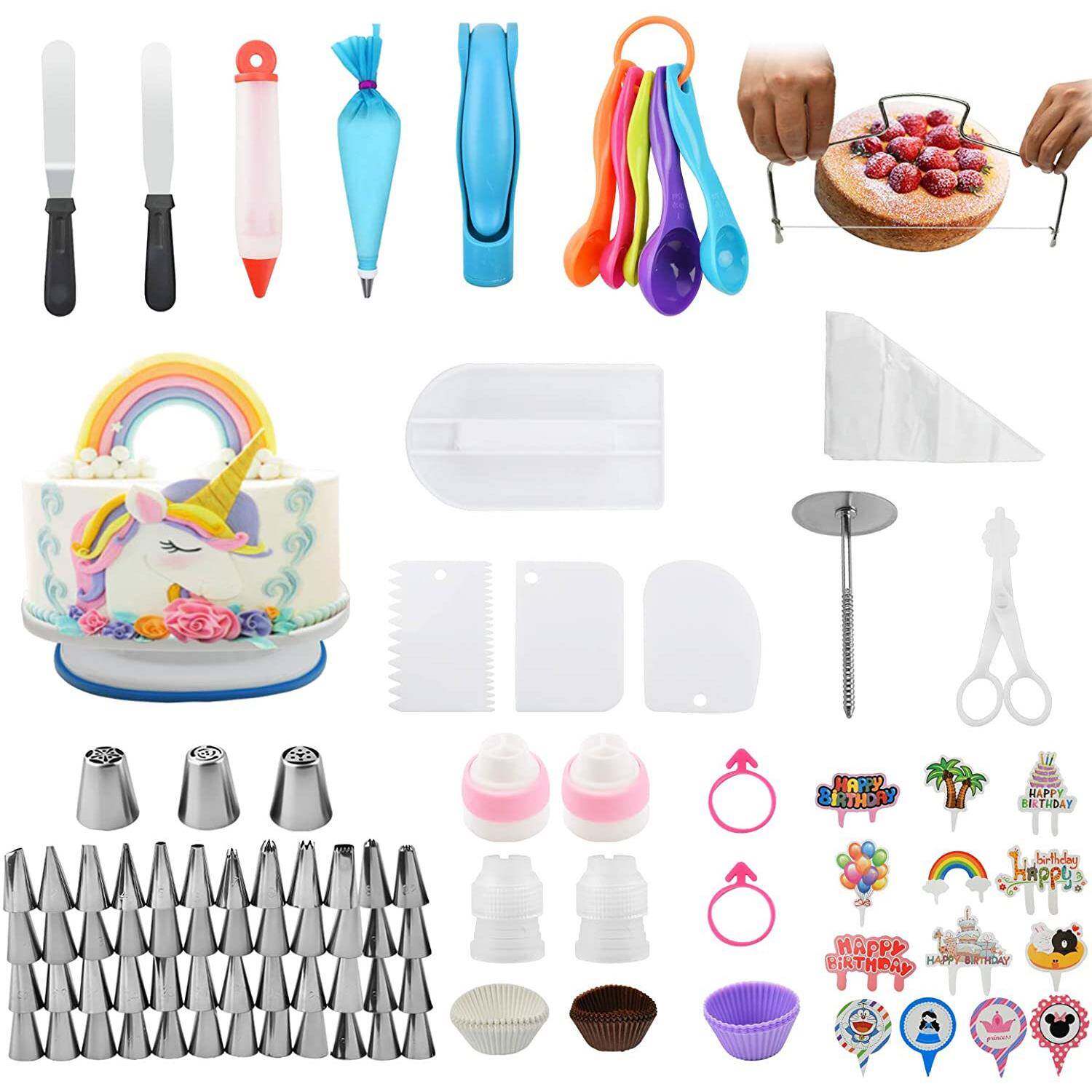 蛋糕装饰工具164件套baking tools蛋糕烘焙裱花嘴转台套装 裱花袋