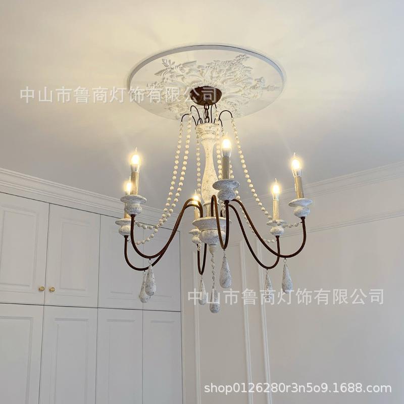 美村式乡复古厅吊咖灯田DD-002园怀旧卧室法客式餐厅啡厅蜡烛灯