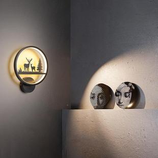 灯914壁卧室客厅道背壁景墙灯具现代简约轻奢楼梯过墙灯床头小灯