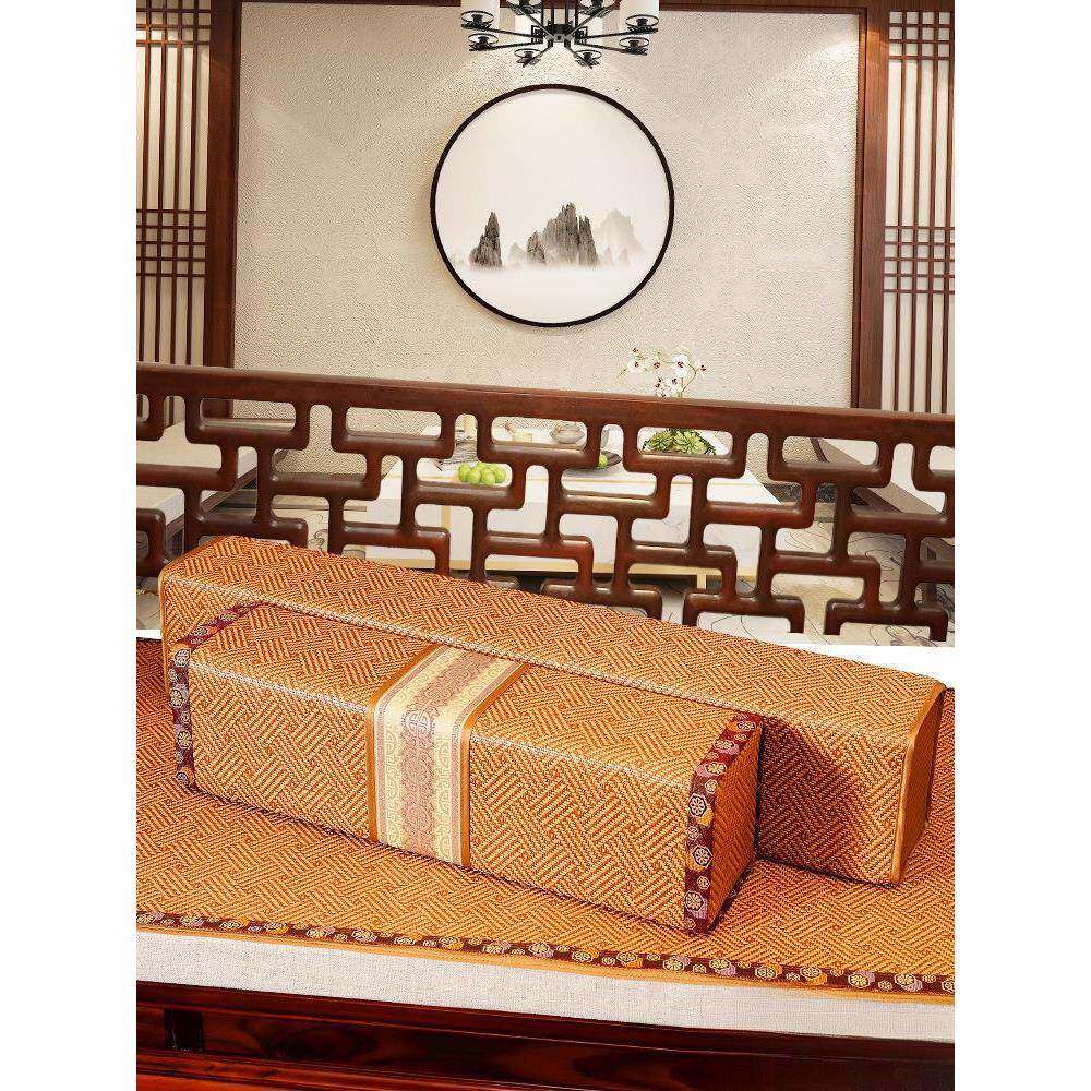 中式沙发扶红手枕家靠VHW枕卧室榻榻床扶手实木米木具沙发方枕头