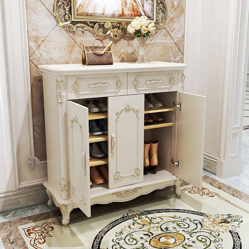 欧鞋柜柜客厅门口鞋柜式白色实木大容量门玄见详情厅柜关简约家用