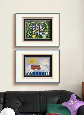 童趣新会》轻法式玄关饰画斯包豪高装级感挂画艺术2025款SN250606