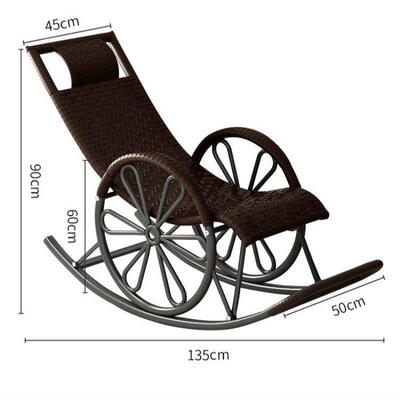 藤椅摇成椅人厅午睡躺椅客阳台懒人椅ZVQ逍遥椅老人休闲摇摇椅摇