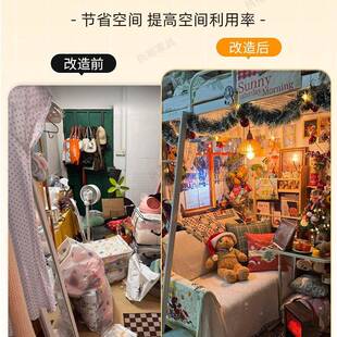 上床桌组合高架床下家楼用小型上床下空无品牌/加厚二楼悬空床阁