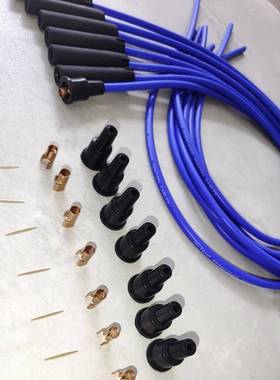 红色8mm高性能硅T胶点火32162线用3于6缸适经典汽车1米SI-A38047