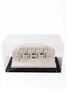 创现代简约建筑模型树脂BJ0446摆件意客厅玄书桌亚克关力罩家软装