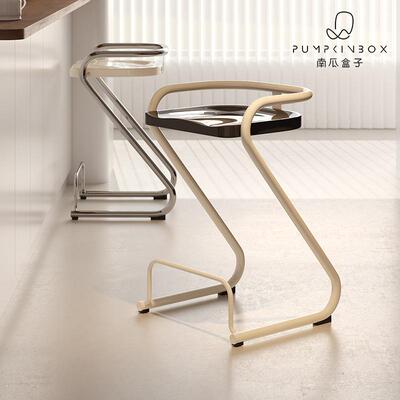 J^奶油风吧吧椅影彩色中古马卡龙啡小户型ins摄高脚椅584咖厅网红