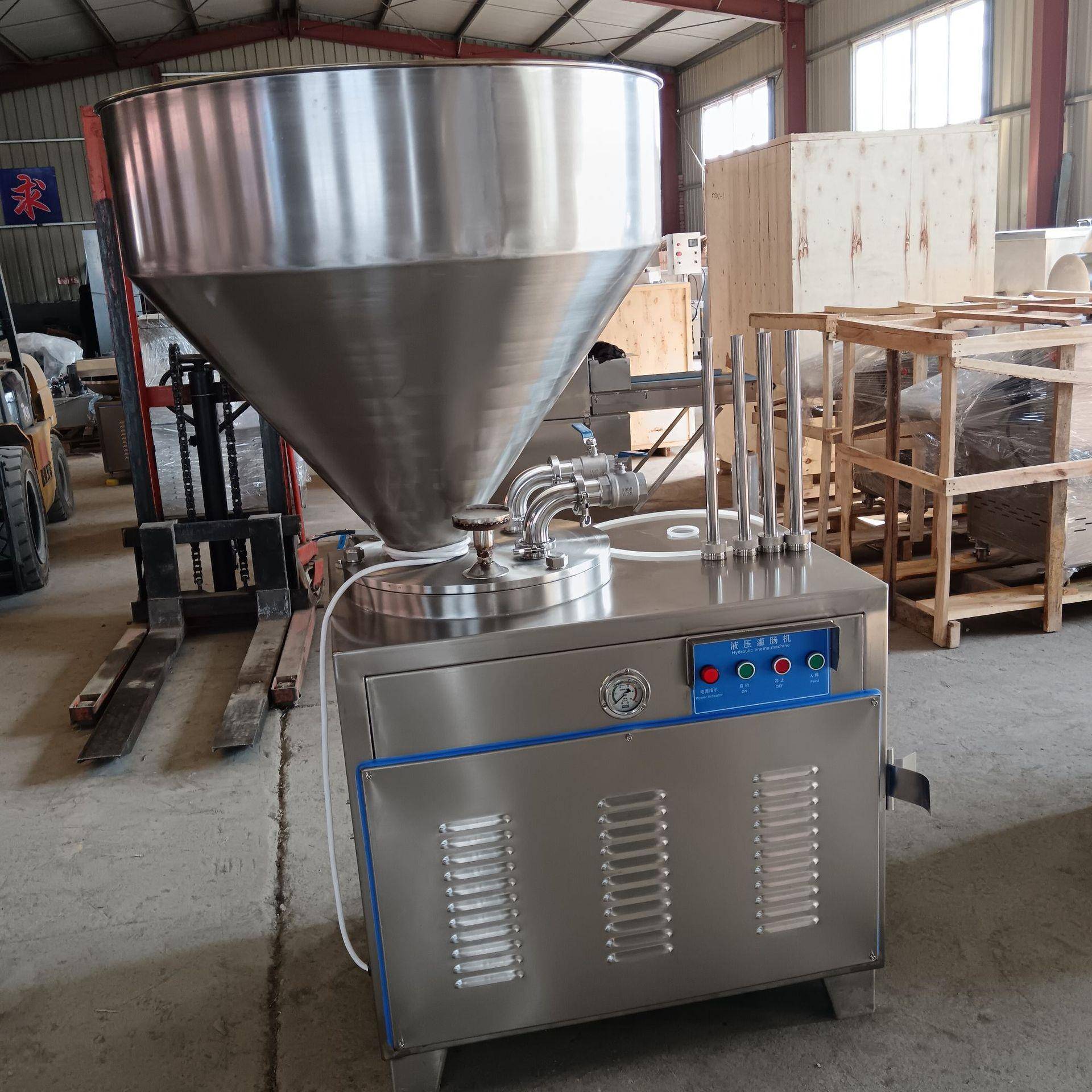 鱼糜火腿肠灌装机全自动灌肠设备香肠腊肠液压灌肠机