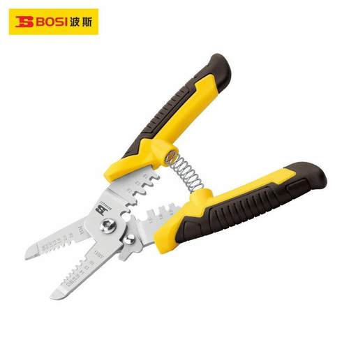 波斯工具多功能剥线钳剪切剥线压接BS446227工具钢其他普通尖嘴