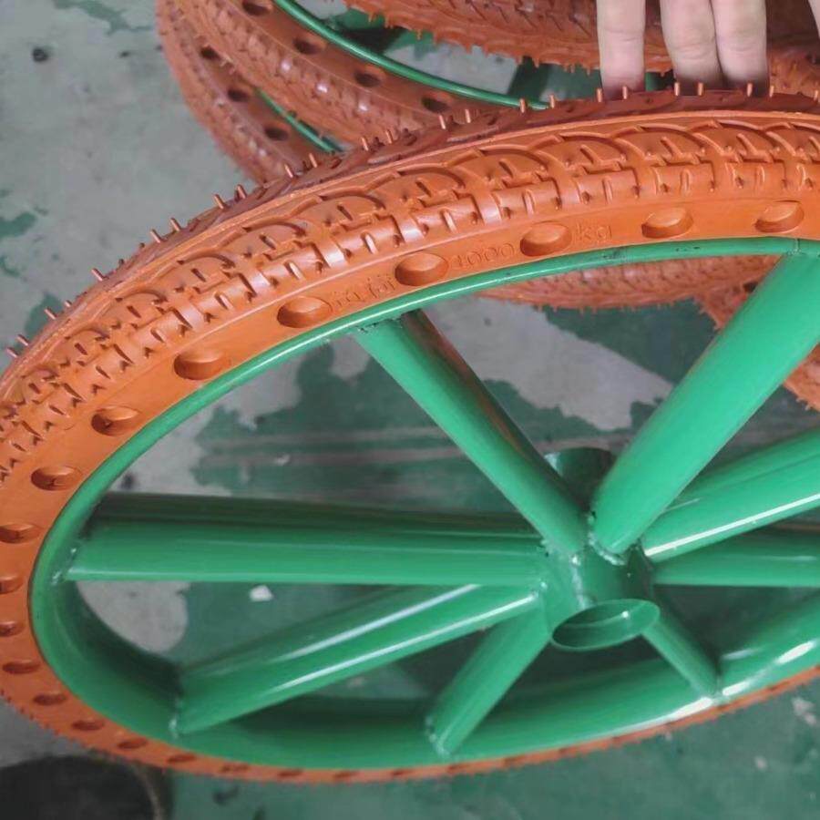 人力车翻斗车工地小推车建筑家用垃圾拉货灰斗车轮胎外胎实心胎