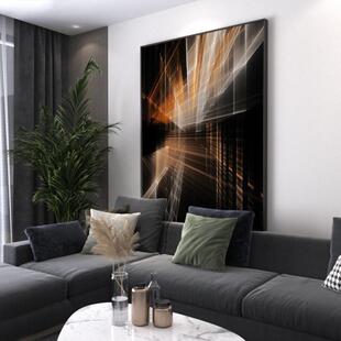光空间现代轻奢玄关装壁饰画厅抽象艺术客背景墙影画餐EM-2045厅