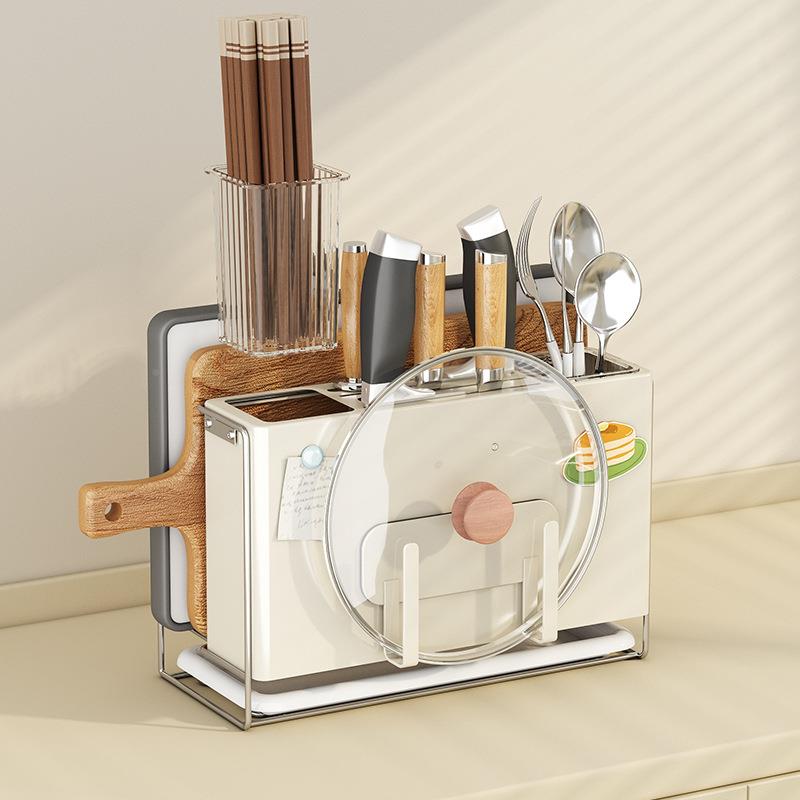 架置物架筷子刀具筷收纳架厨房砧板架A6369897笼菜刀板架子筒一体