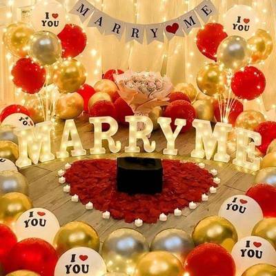 情人节告白房间求布婚气球套餐604网红仪式室内表感浪漫置创白意