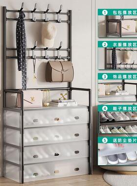 简易鞋架大衣一体多层家帽ROQ结实耐用容量出租屋用宿舍收纳架鞋