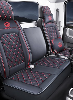 货车四季透气座垫江淮JACt骏铃V6康铃H3帅铃国五全包座套皮革坐垫