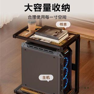电功竞房电主脑机托架多层多能机箱底座置物架落地家推用桌下F99T