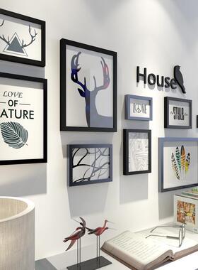 厅北欧简约客装饰框照片墙走玄关相YHZ挂墙组合沙发相框墙背景廊