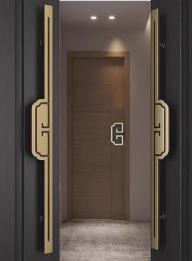 工FLO厂定制大门拉手中式门玻璃门拉手玉石华镶豪包嵌厢会所木门