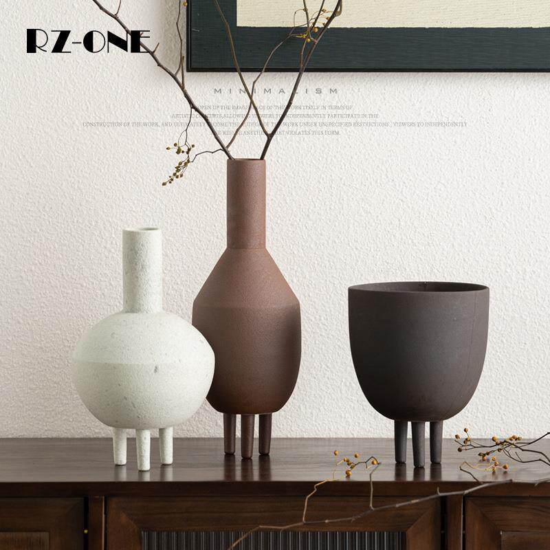 匠十三 侘寂中古风高级感小众艺术陶瓷花瓶软装饰品摆件