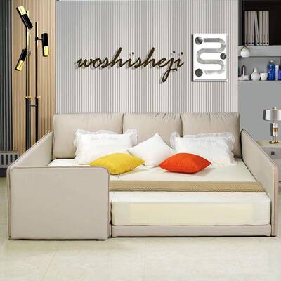 耳朵榻榻米床子母组合围栏床一家四口大床现代简约主卧双人床