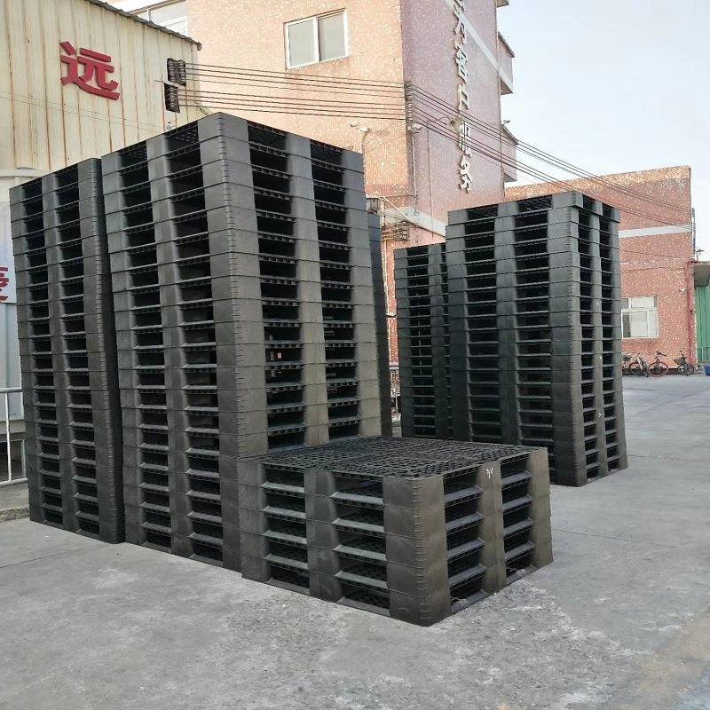 黑色田字托盘仓塑库2防潮1料10加厚SWU叉车物流塑胶托盘地台托板