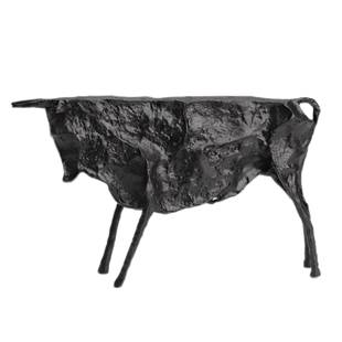 新中式 店创意铸铁黑HVG艺术摆件厅样板房售客楼部酒电牛视柜家居