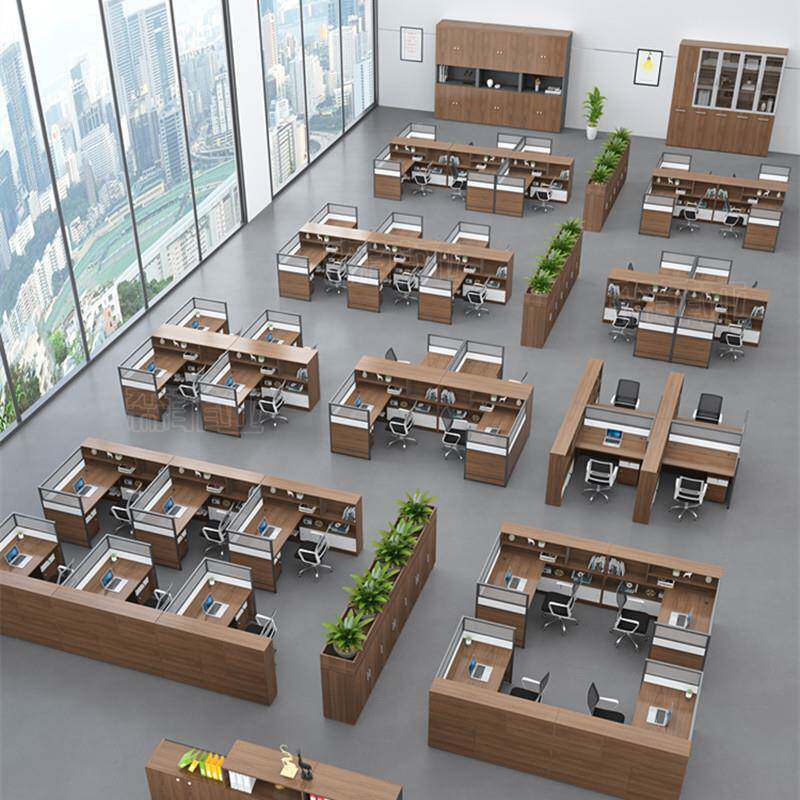 职AE-001-1办公椅桌简约现代2/4员/6人室办公桌子办公屏风工位办