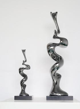 术透明树BJ0227抽象玄关摆件酒店别墅客厅电视柜桌面雕软装脂饰工