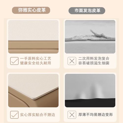 奶油风餐边柜斗柜黑白皮革桌w垫鞋柜防脏台面玄关保护垫子电视机