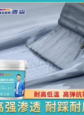 氨水性聚酯防顶水涂料黑色10kg沥青外墙生间屋防水剂卫胶补漏王