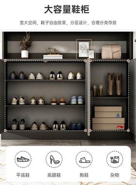鞋柜家用轻门口楼道外奢20MXI22新爆款入户台一体玄关柜置款物鞋
