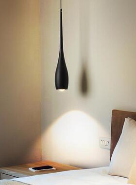 高档卧室床头吊现级代简约高感线吊灯创意极简主卧小灯吊90382灯